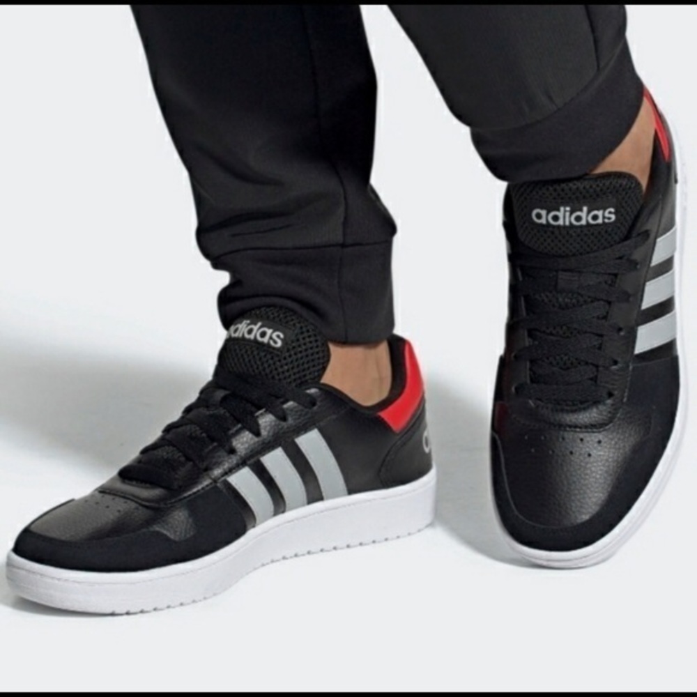 Adidas Hoops 2.0 EE7800 Blk/Gry/Red Size 10.5